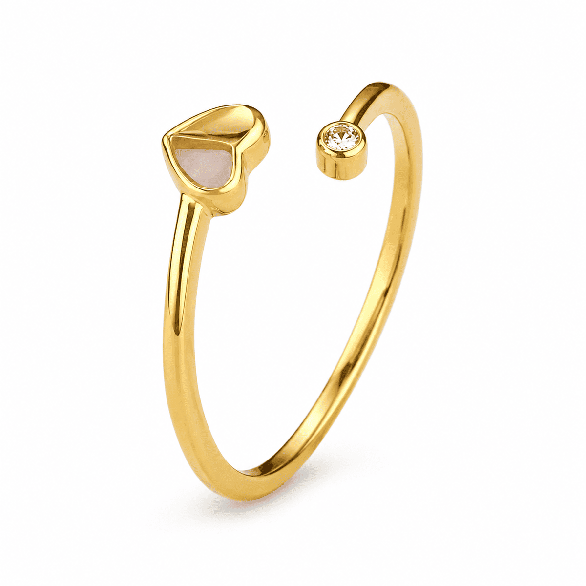Heart Adjustable Ring – 925 Silver