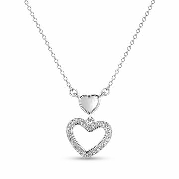 Twin Heart Pendant – 925 Silver