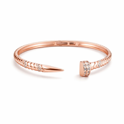 Dual Edge nail bracelet in 925 silver