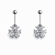 Daisy Bloom Helix Piercing in 925 sterling silver with CZ stones