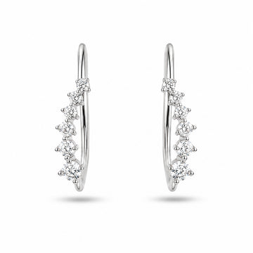 Celeste Wave Ear Climber – 925 Silver