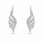 RUAAB Aurora Wing 925 silver angel wing ear cuff with pavé CZ