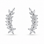 RUAAB Wheat Vine 925 silver ear climber with densely layered marquise CZ