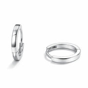 RUAAB Minimal Plain 925 sterling silver huggie hoop earrings (bali), unisex