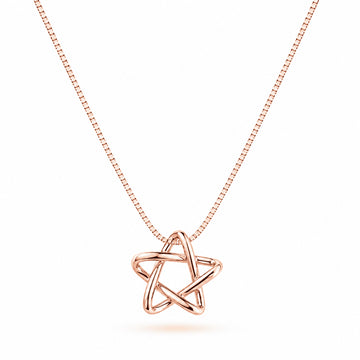 Open Star Pendant – Rose Gold 925 Silver