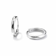 RUAAB Petite Plain small 925 sterling silver huggie hoop earrings (bali), unisex
