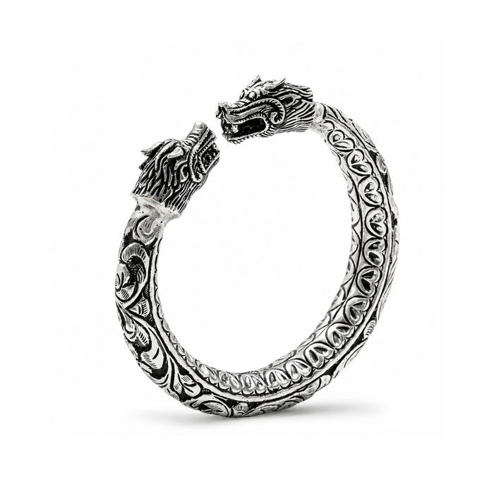 Rajwadi Dragon Head Kada – Ruaab Exclusive 925 Silver