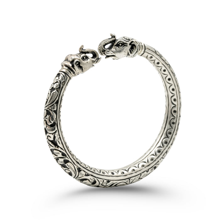 Rajwadi Elephant Kada – Ruaab Exclusive 925 Silver