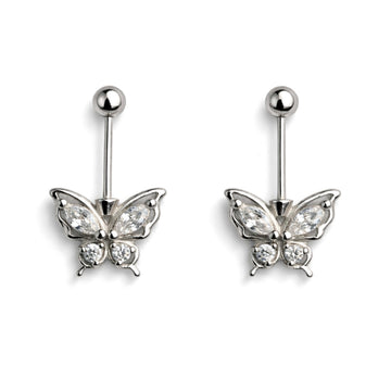 Butterfly Helix Piercing | 925 Silver | CZ | Ruaab