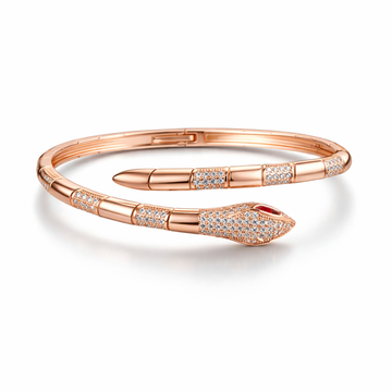 Serpent Luxe Kada – 925 Silver (Rose Gold Finish)