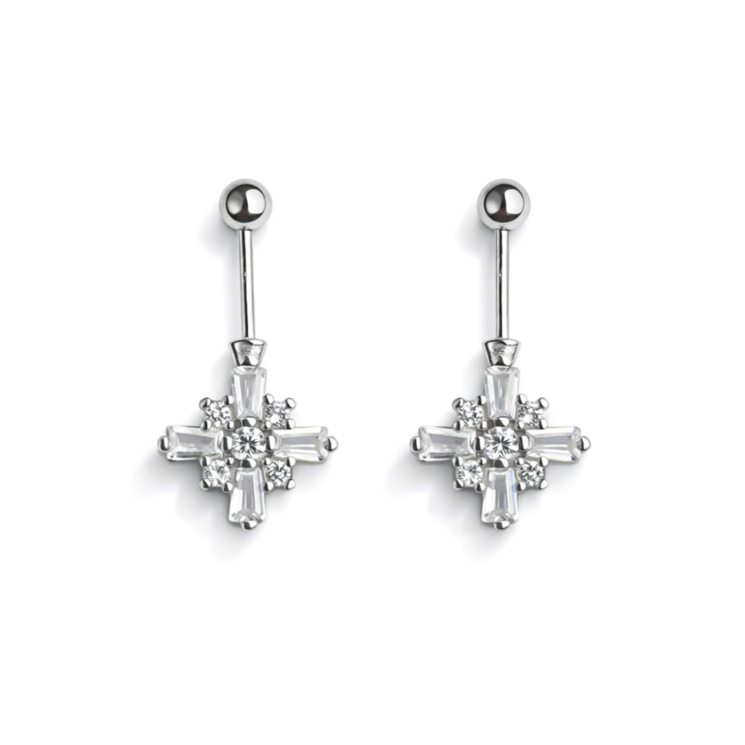 Crystal Cross Helix Piercing