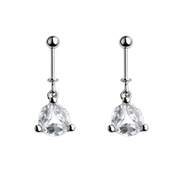 Trinity Drop helix piercing stud in 925 silver
