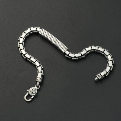 Imperial Grid Silver Bracelet