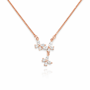Butterfly drop necklace in 925 silver