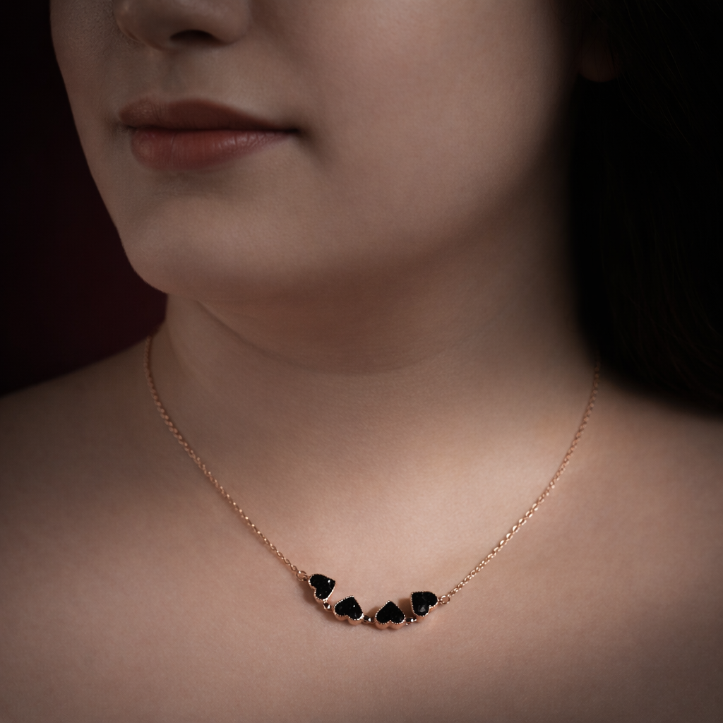 Amora Dual Heart magnetic pendant in 925 silver