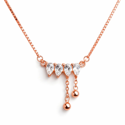 Crystal Drop necklace in 925 sterling silver, rose gold