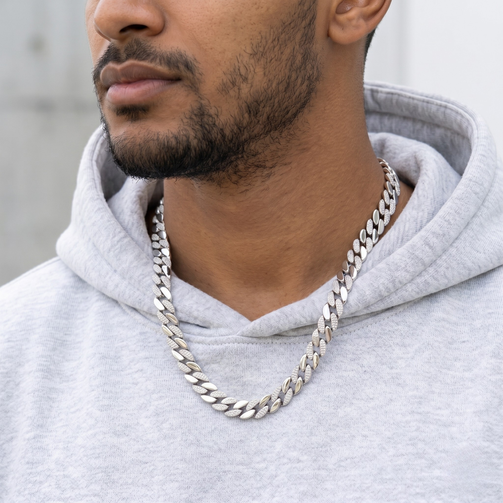 Iced Out Cuban Link Chain | 925 Silver | Zircon Pave | Ruaab