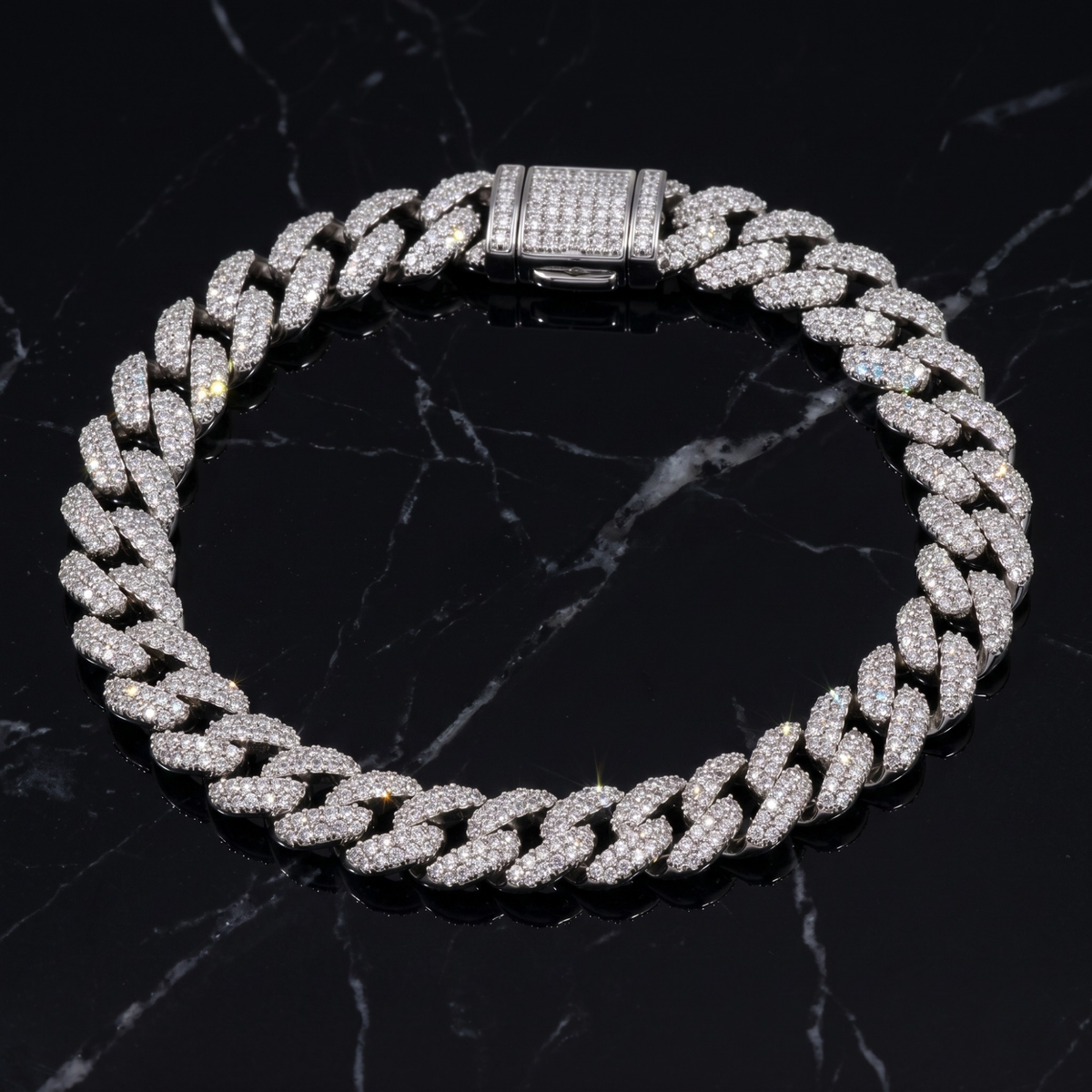 Iced Cuban Luxe Bracelet – 925 Silver CZ