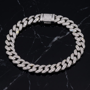 Iced Cuban Luxe bracelet in 925 silver with CZ, imported