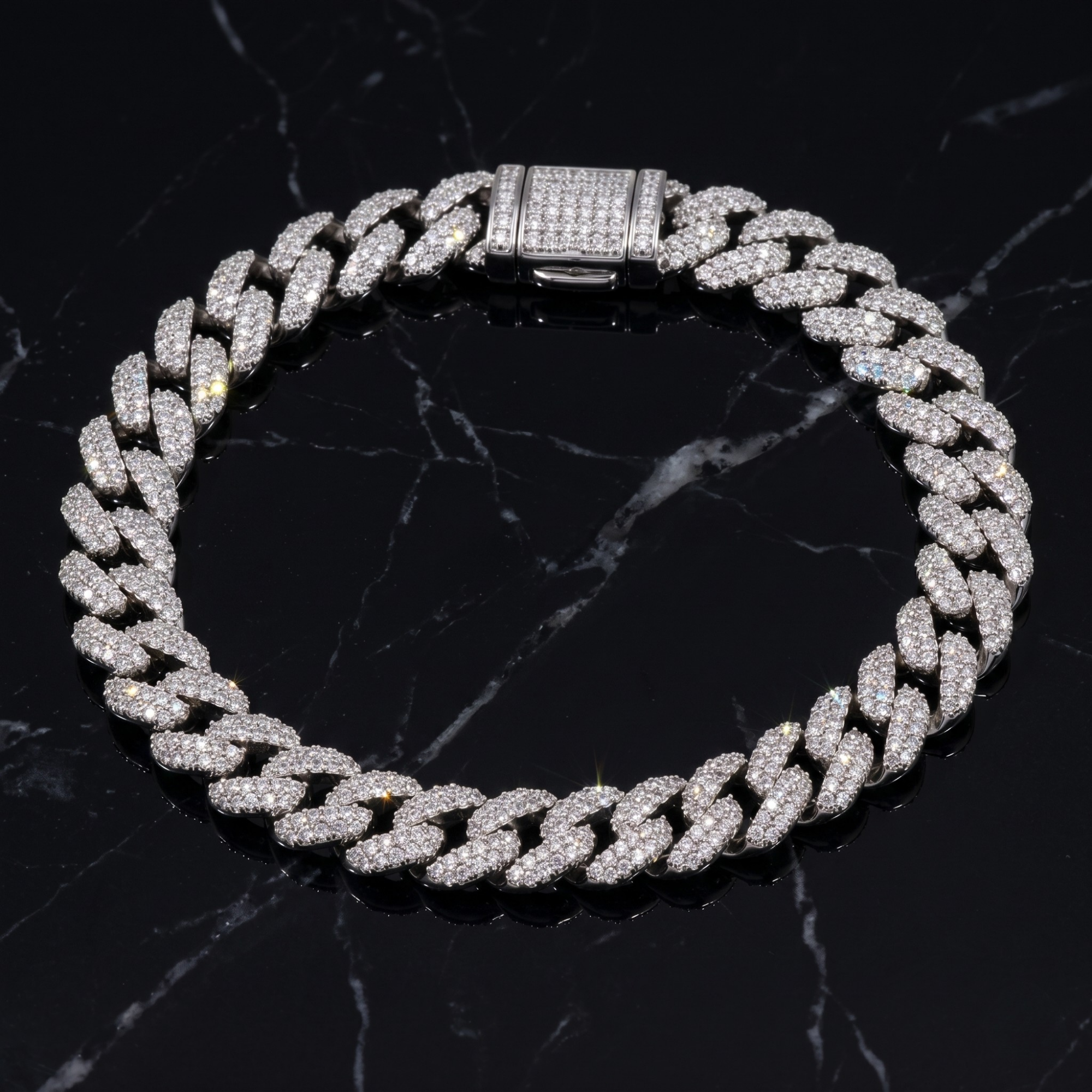 Iced Cuban Luxe Bracelet | Imported | 925 Silver CZ Bracelet