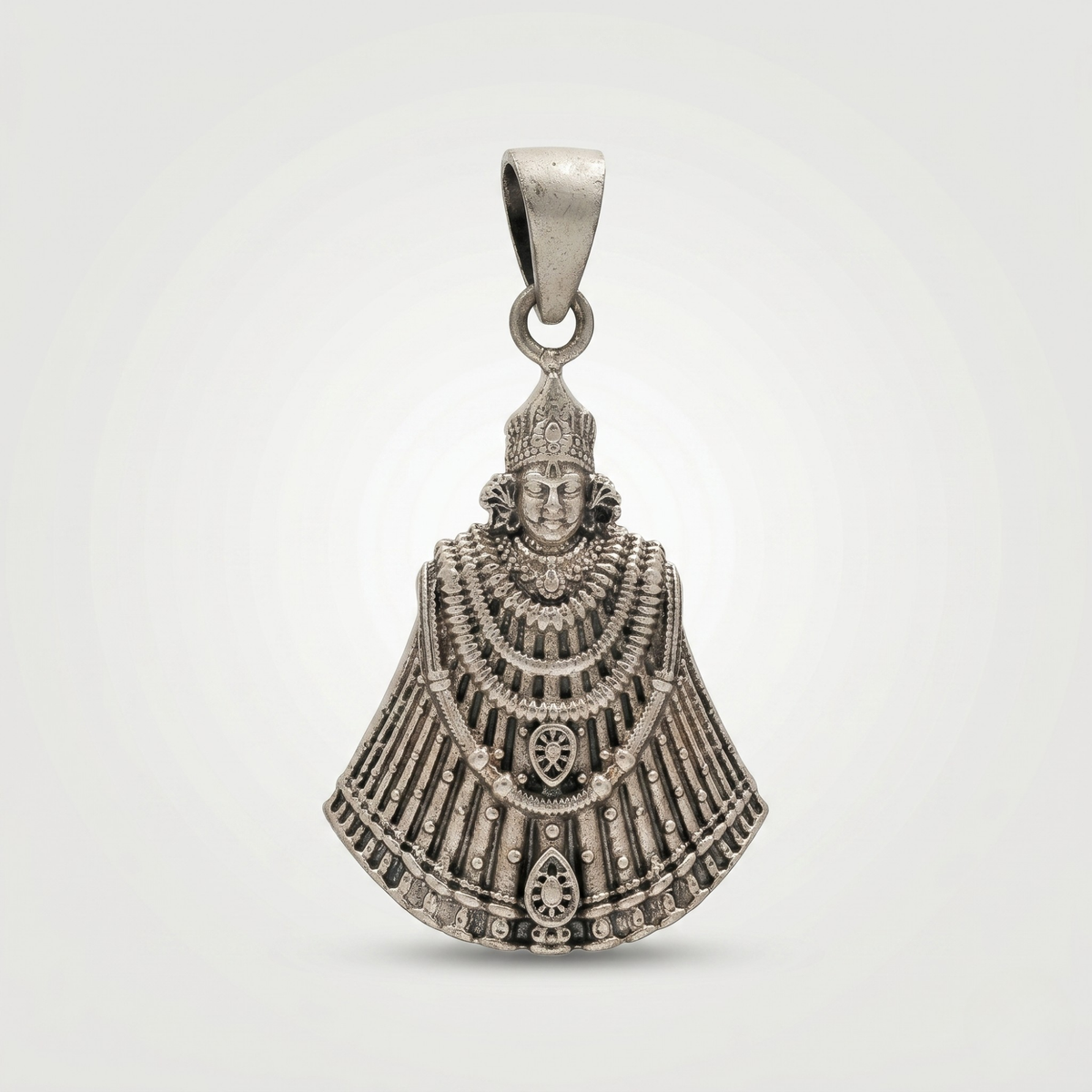 Khatu Shyam Baba Antique Silver Pendant – 925 Sterling Silver