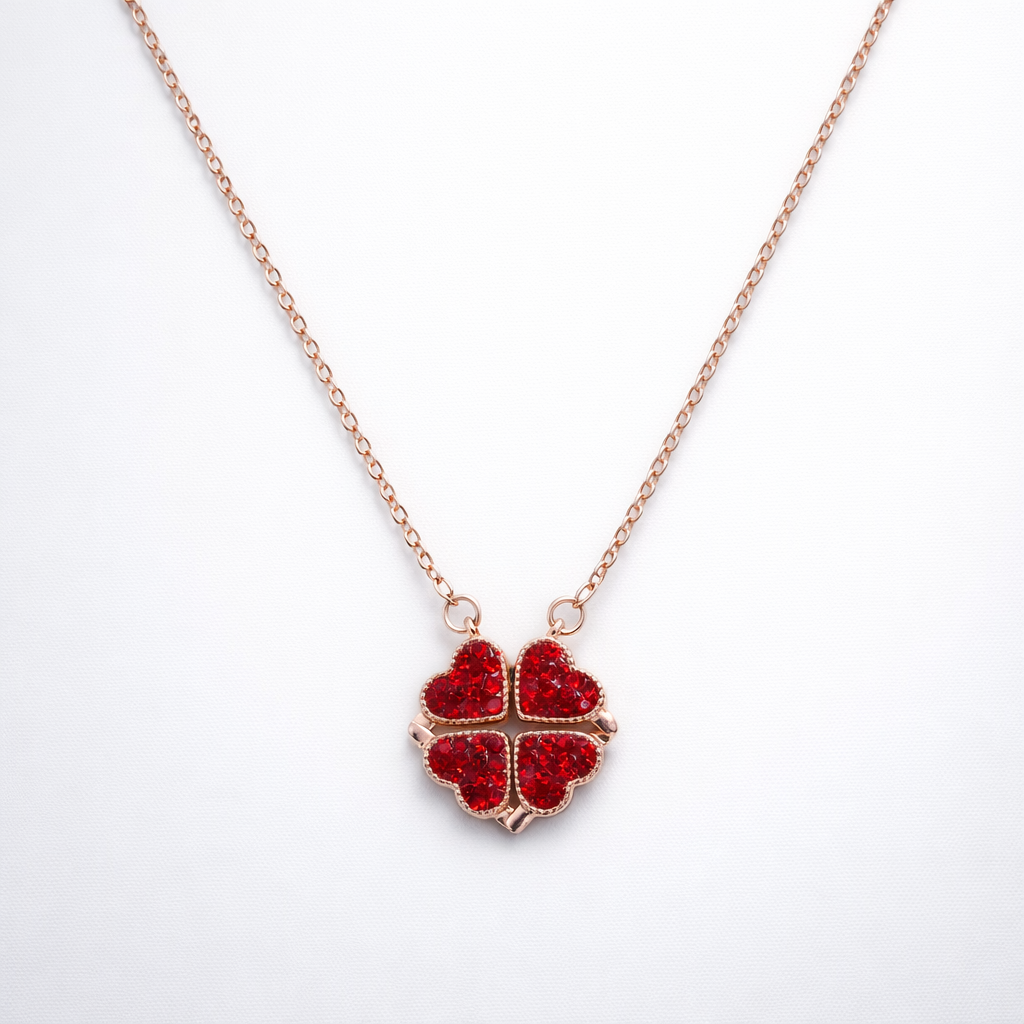 Amora Dual Heart Magnetic Pendant – 925 Silver