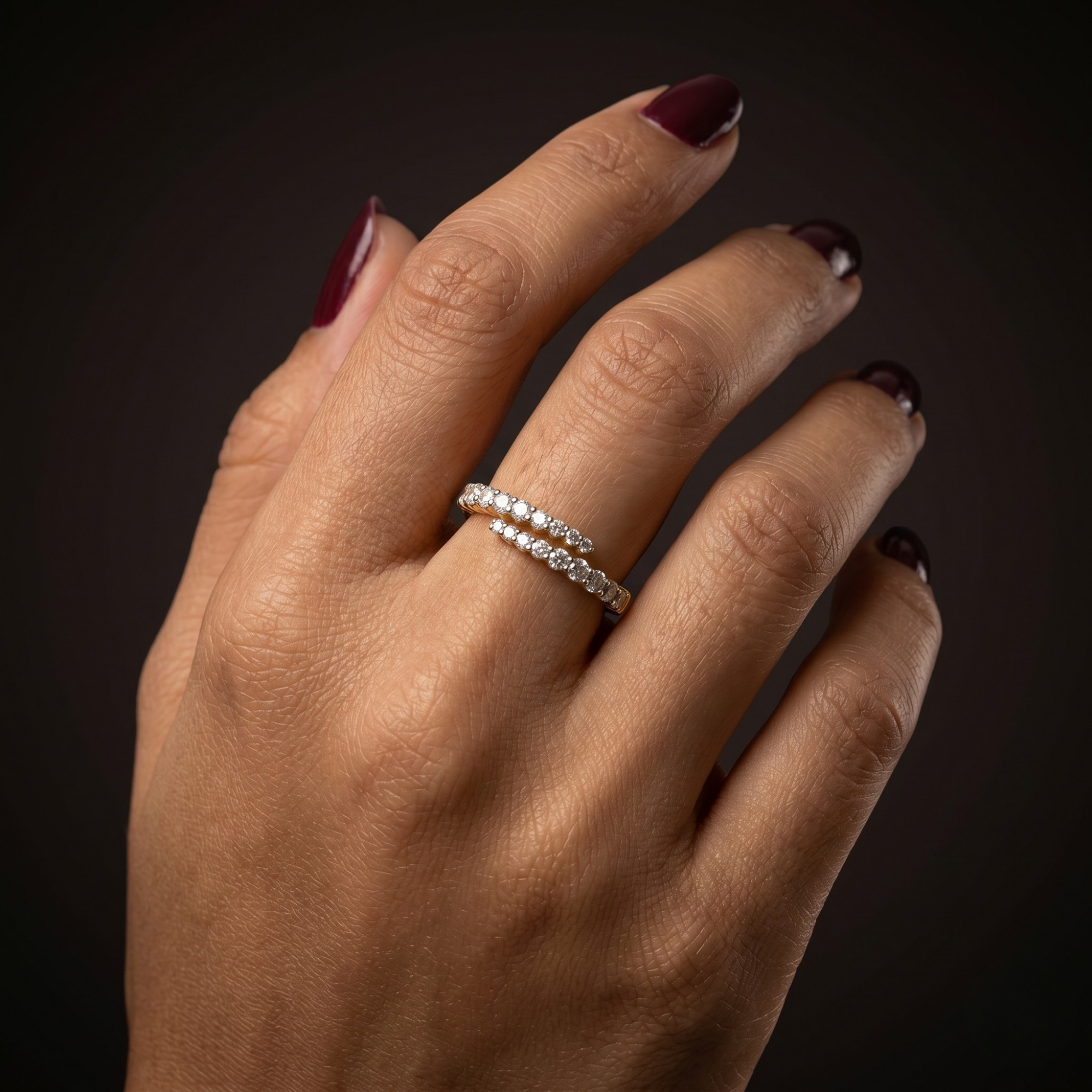 Curve Glow Lab Grown Diamond Ring | Ruaab