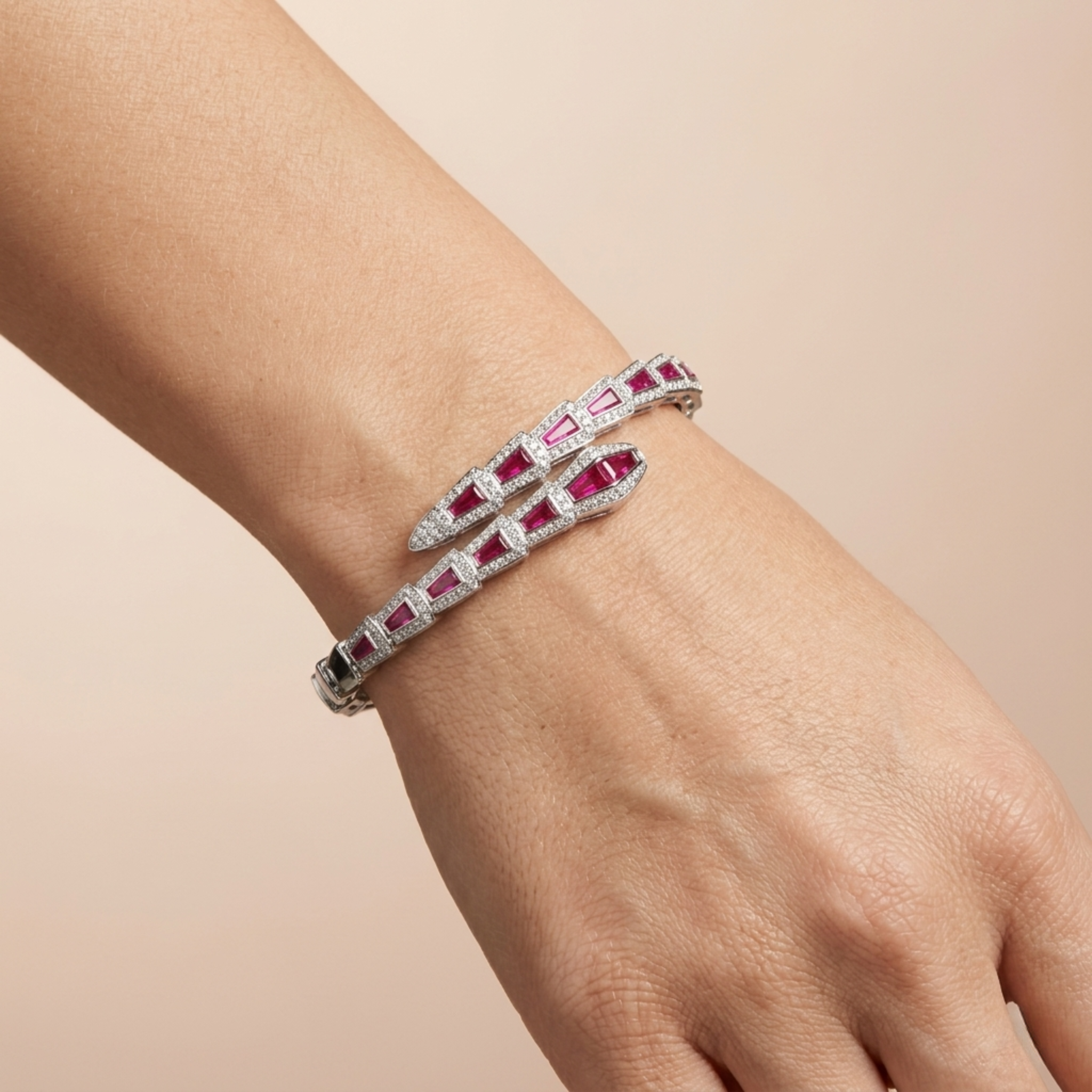 Ruby Line Elegance kada in 925 silver