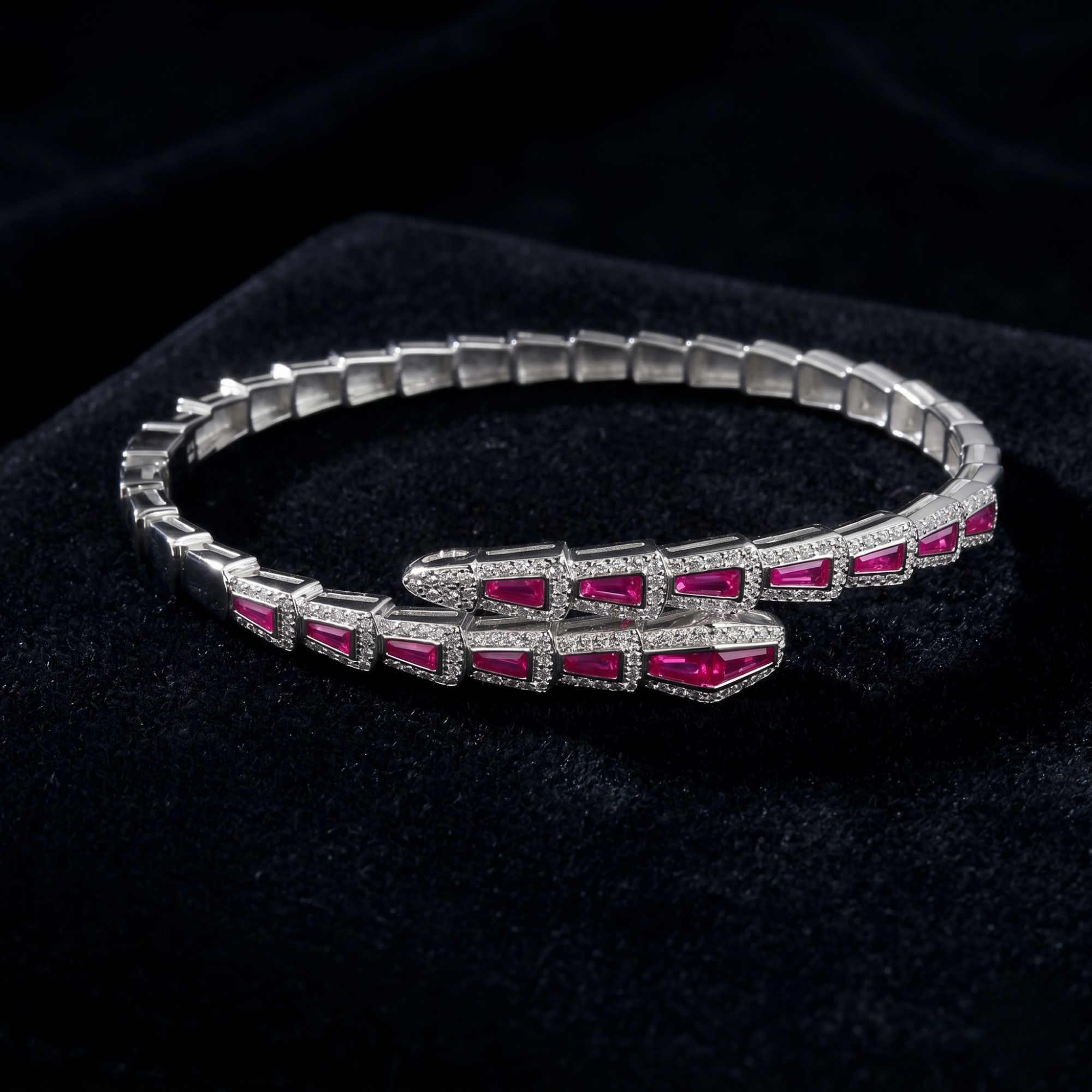 Ruby Line Elegance Kada – 925 Silver