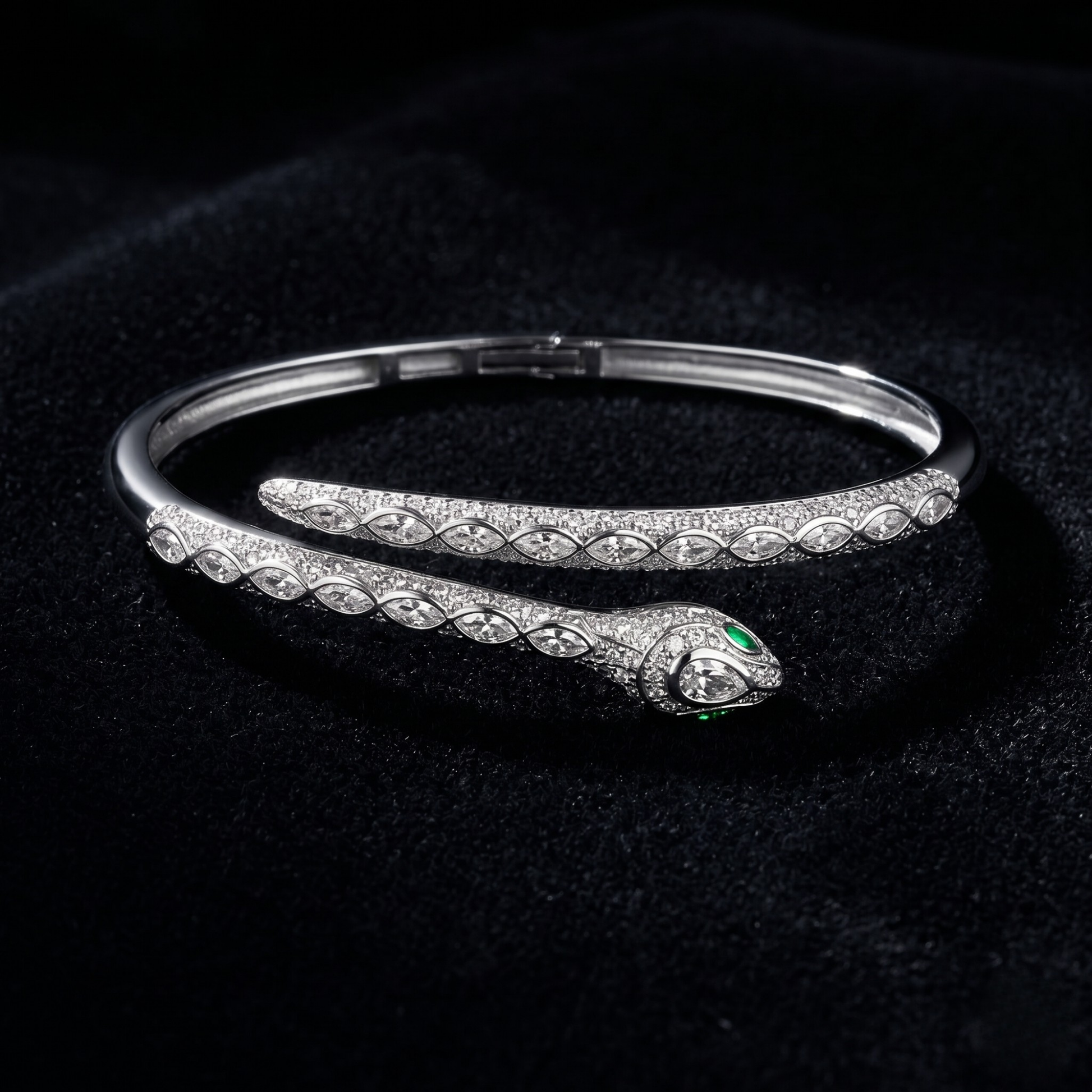 Serpent Grace kada in 925 silver