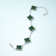 Emerald Clover bracelet in 925 silver