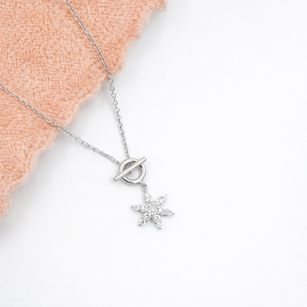 Stella Drop Pendant – Crystal Star Necklace