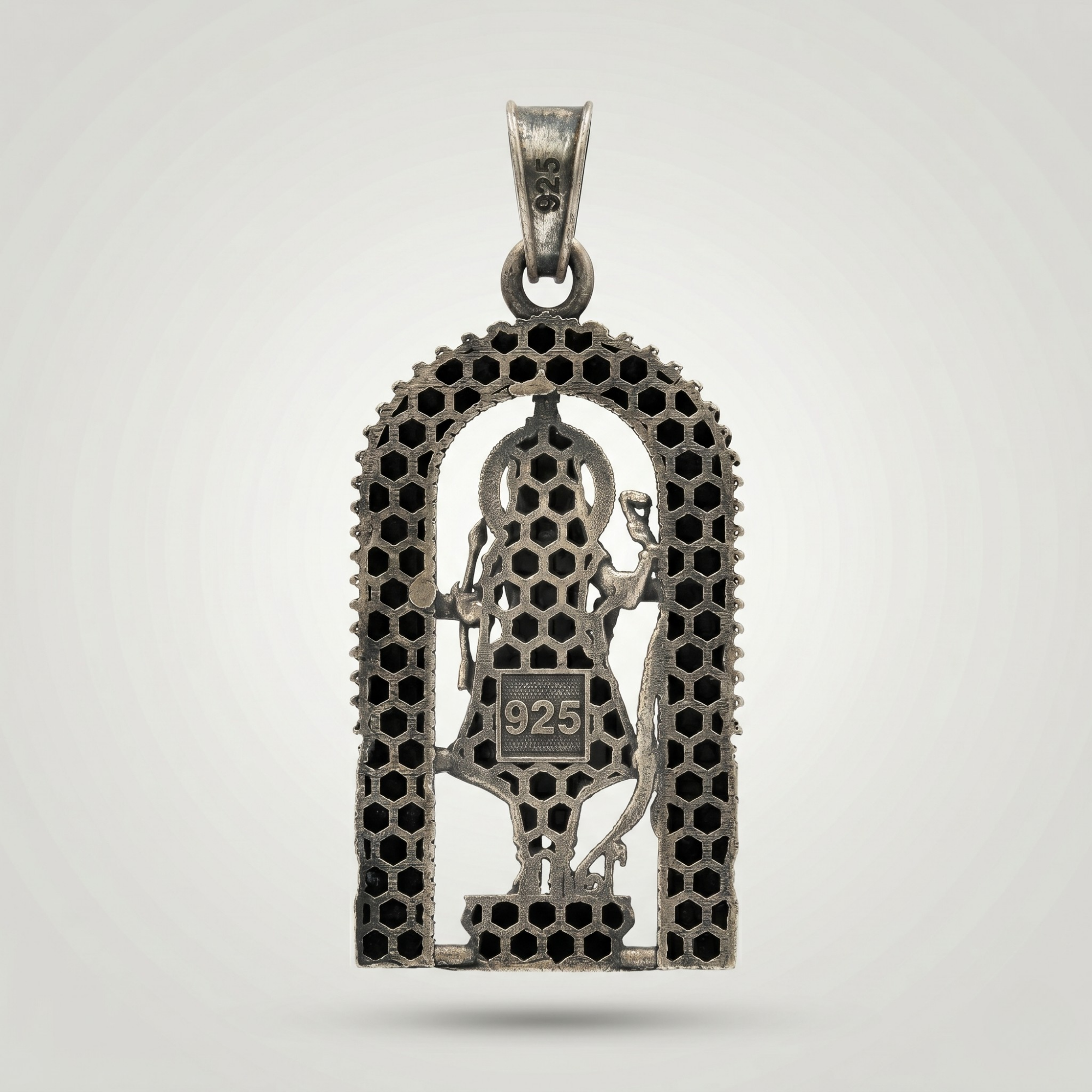 Ayodhya Ram Lalla Antique Silver Pendant | 925 Sterling Silver | Spiritual Pendant for Men