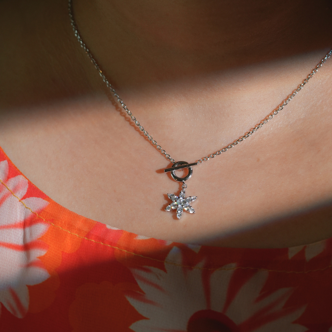 Stella Drop Pendant – Crystal Star Necklace
