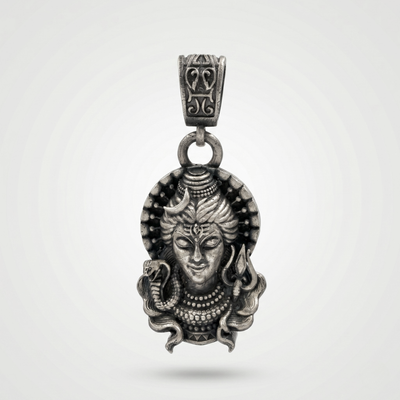 Shiv Antique Silver Pendant | 925 Sterling Silver | Spiritual Pendant for Men