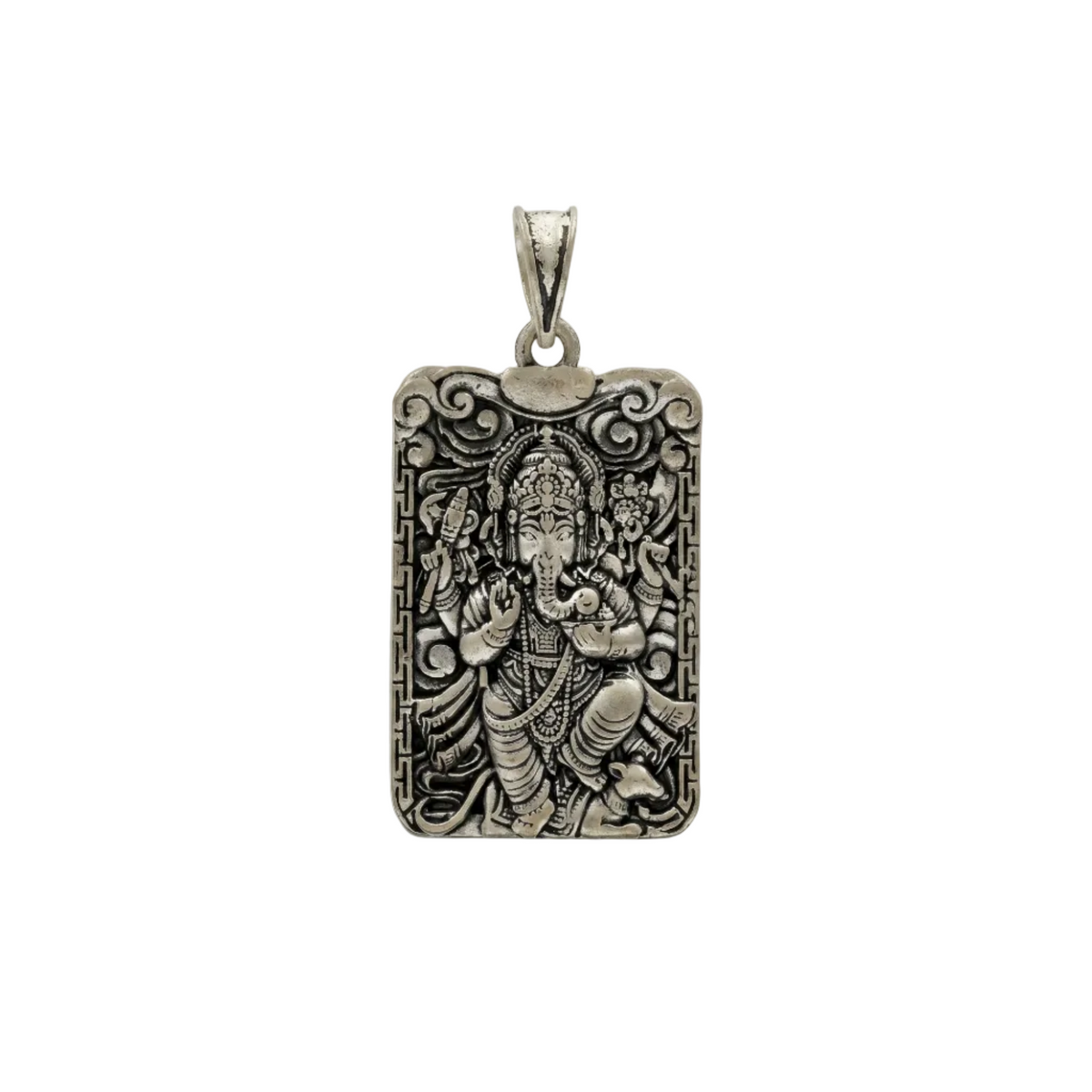 Shree Ganesh Antique Pendant – 925 Sterling Silver