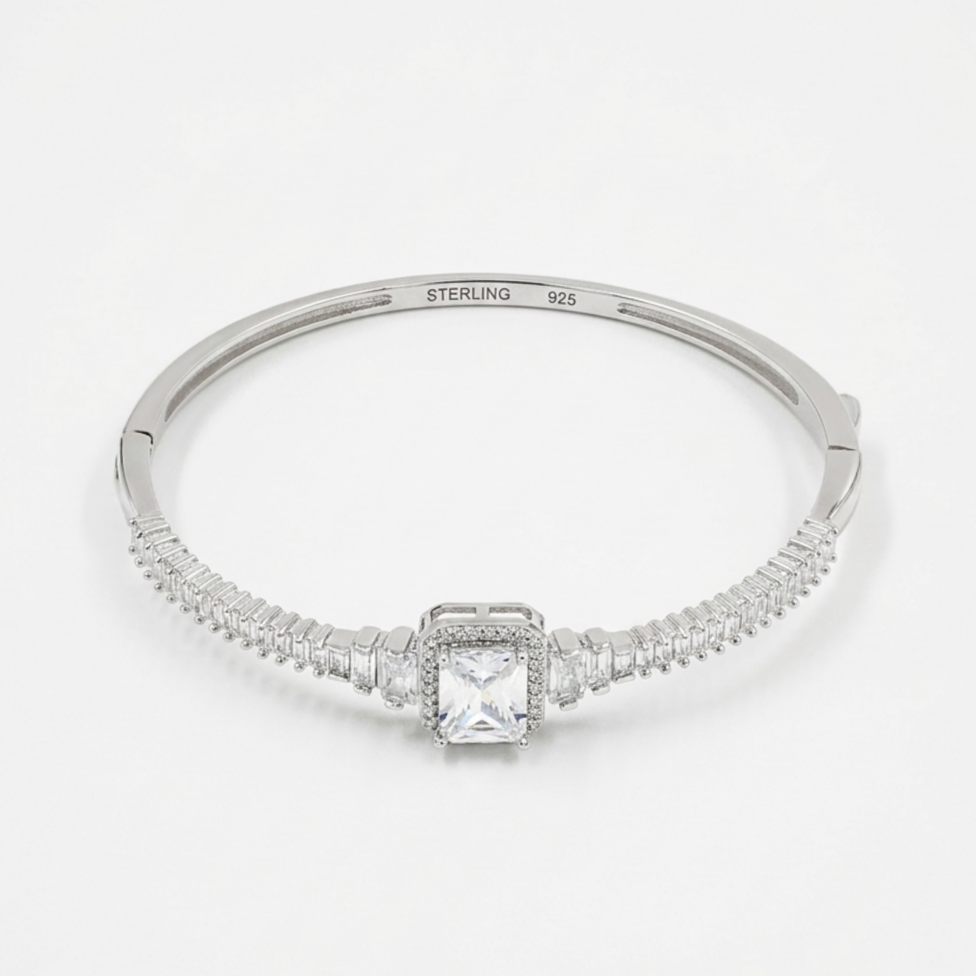 Aurora Ice diamond kada in 925 silver