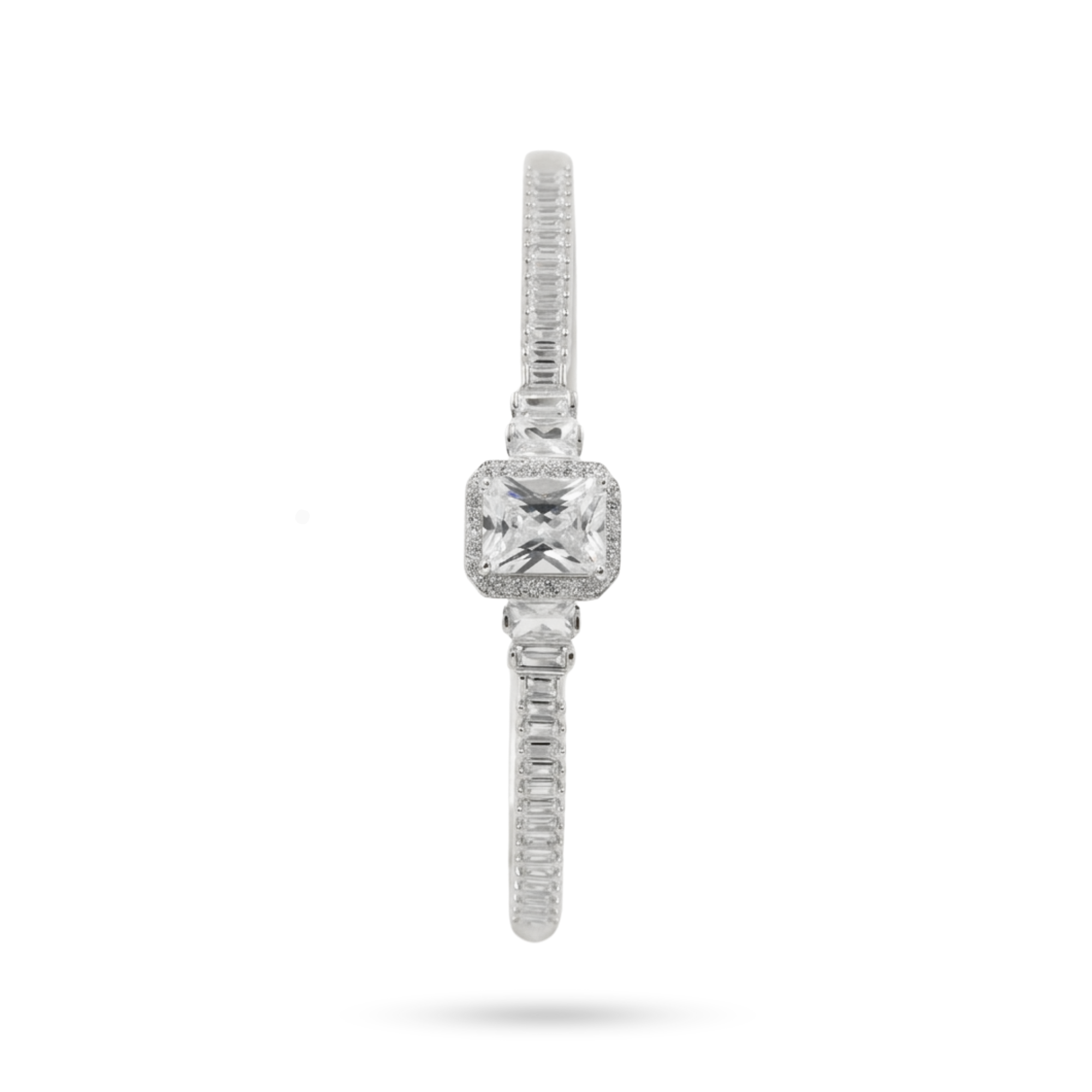 Aurora Ice diamond kada in 925 silver