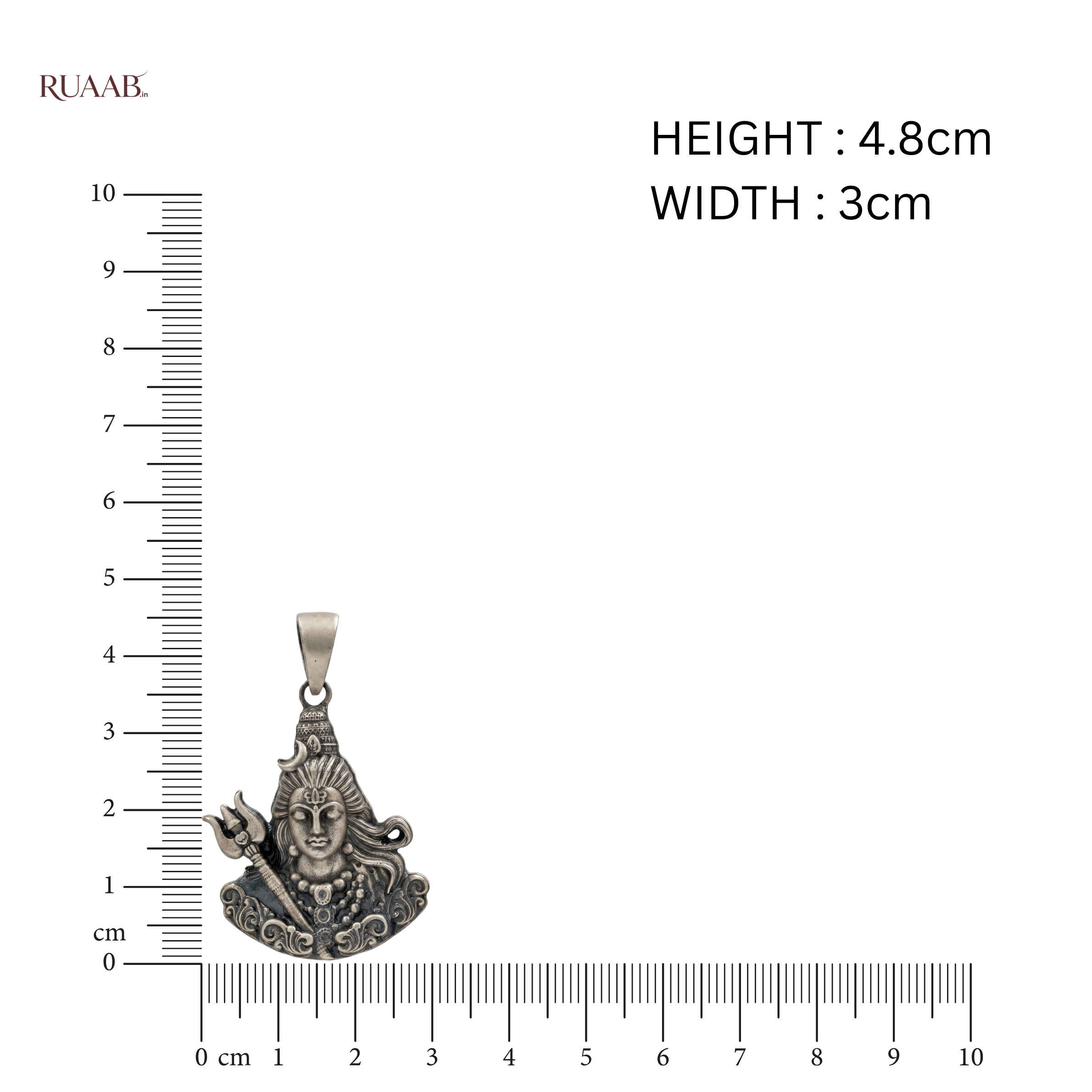 Mahadev Trishul Antique Pendant  | 925 Sterling Silver | Spiritual Pendant for Men