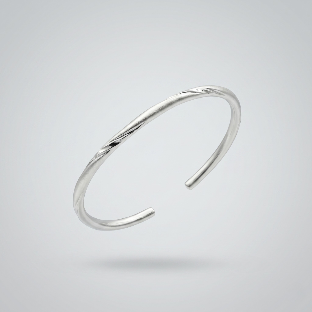 Twisted Flow 999 Silver Open Kada