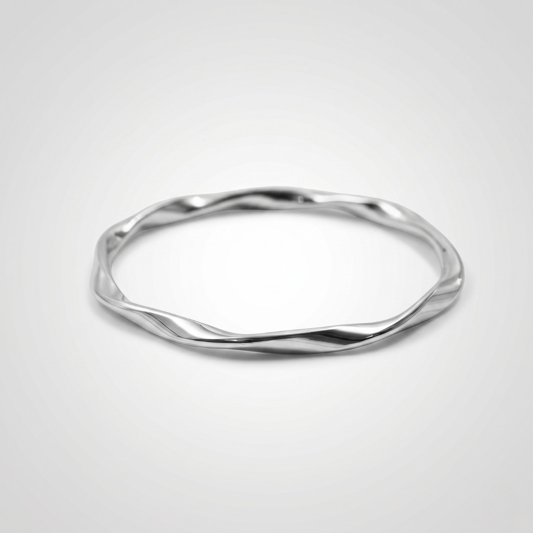 Liquid Wave kada in 999 silver