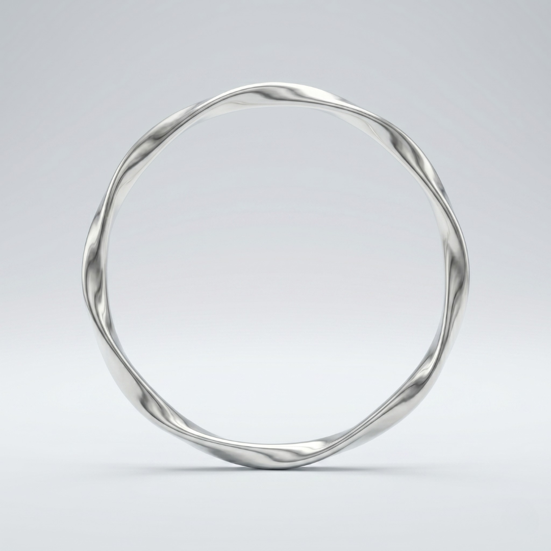 Liquid Wave Kada - 999 Silver