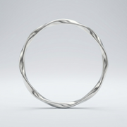 Liquid Wave kada in 999 silver